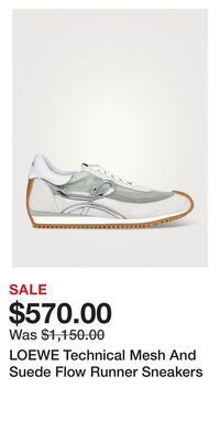 Holt Renfrew Loewe technical mesh and suede flow runner sneakers offer