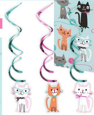 Party City Cat & kitten party dizzy danglers, 5-pk offer