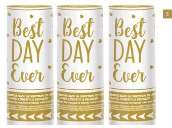 Party City Wedding party poppers, white/gold offer