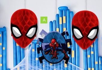 Party City Spider-man webbed wonder honeycomb balls, 3-pc offer