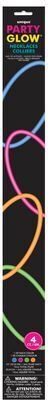 Party City Neon glow-in-the-dark necklaces jewelry, multi-coloured, 22-in, 4-pk, wearable accessories for new years eve offer