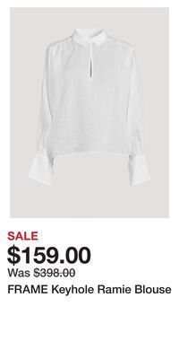 Holt Renfrew Frame keyhole ramie blouse offer