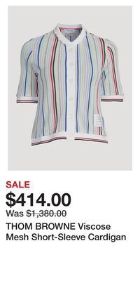 Holt Renfrew Thom browne viscose mesh short-sleeve cardigan offer