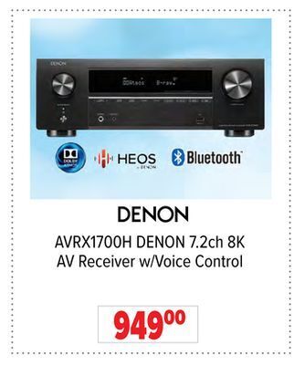 2001 Audio Video Denon 7.2ch 8k av receiver w/voice control offer