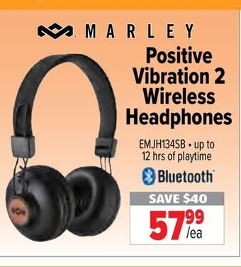 2001 Audio Video Marley positive vibration 2 wireless headphones offer