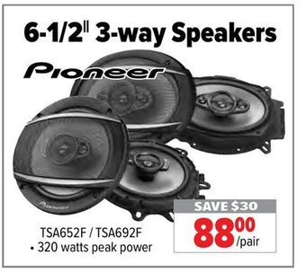 2001 Audio Video Pioneer 6-1/2|| 3-way speakers offer