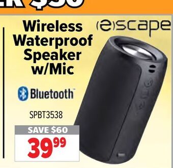 2001 Audio Video Escape wireless waterproof speaker w/mic offer