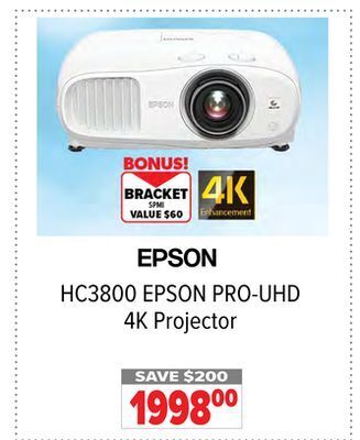 2001 Audio Video Epson pro-uhd 4k projector offer