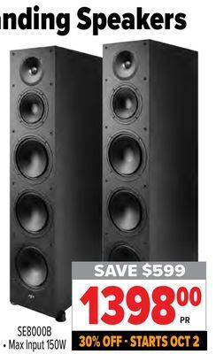 2001 Audio Video Floorstanding speakers offer