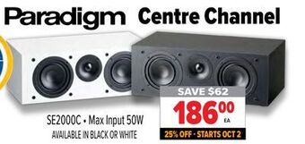 2001 Audio Video Paradigm centre channel offer