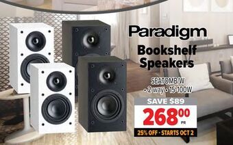 2001 Audio Video Paradigm bookshelf speakers offer
