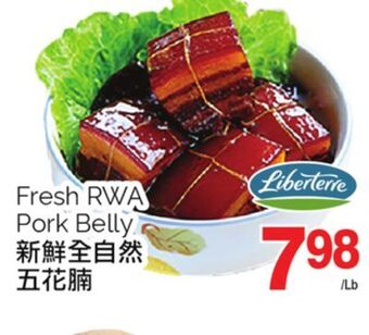 T&T Supermarket Fresh rwa pork belly offer