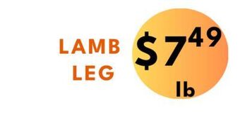 Food World Supermarket Lamb leg offer