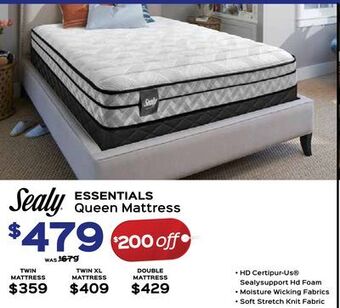 The Sleep Factory Sealy essentials queen mattress offer