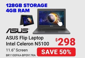 Visions Electronics Asus flip laptop intel celeron n5100 offer