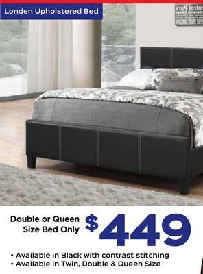 The Sleep Factory Londen upholstered bed double or queen size bed only offer