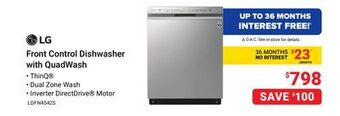 Visions Electronics Front control dishwasher with quadwash offer