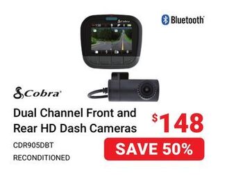 Visions Electronics Cobra dual channel front and rear hd dash cameras offer