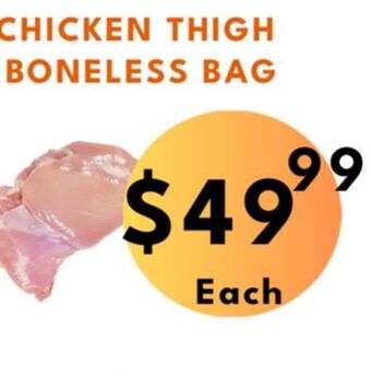 Food World Supermarket Chicken thigh boneless bag offer