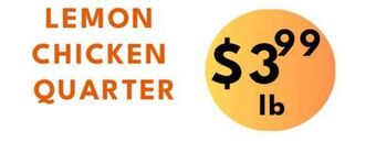 Food World Supermarket Lemon chicken quarter offer