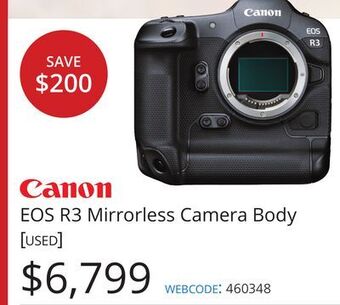 Vistek Canon eos r3 mirrorless camera body offer