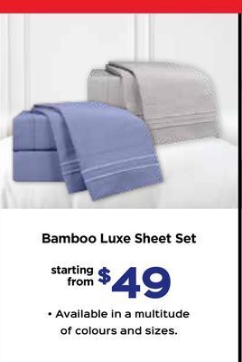 The Sleep Factory Bamboo luxe sheet set offer