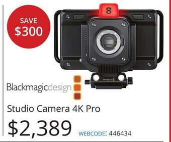 Vistek Blackmagicdesign studio camera 4k pro offer