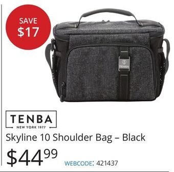 Vistek Tenba skyline 10 shoulder bag-black offer