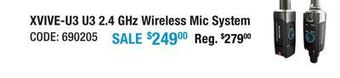 Long & McQuade U3 2.4 ghz wireless microphone system offer