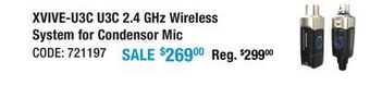 Long & McQuade Xvive audio u3c 2.4 ghz wireless system for condensor mic offer