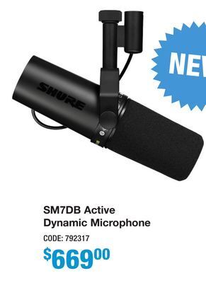 Long & McQuade Shure sm7db dynamic vocal microphone offer