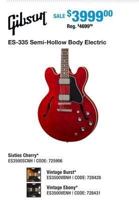 Long & McQuade Es-335 dot semi-hollow body electric - sixties cherry offer