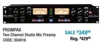 Long & McQuade Art pro audio pro mpa-ii two channel studio mic preamp offer