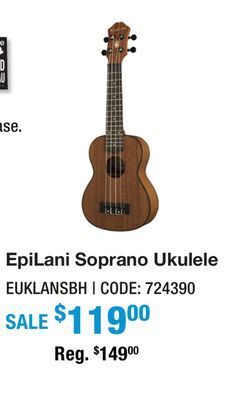 Long & McQuade Epiphone epilani soprano ukulele offer
