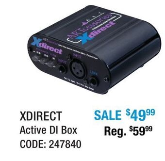 Long & McQuade Art pro audio active di box offer