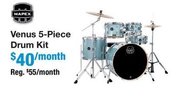 Long & McQuade Mapex venus 5-piece drum kit offer