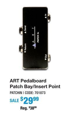 Long & McQuade Compact pedalboard patch-bay / insert point offer