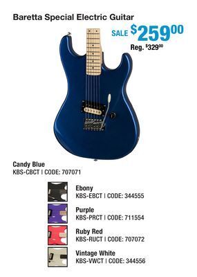 Long & McQuade Kramer baretta special electric guitar - candy blue offer