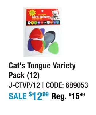 Long & McQuade Cat's tongue variety 12 pack offer