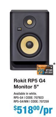 Long & McQuade Krk rokit powered g4 monitor 5 (single) offer