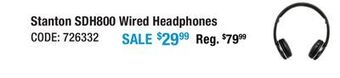 Long & McQuade Stanton sdh 800 wired headphones offer