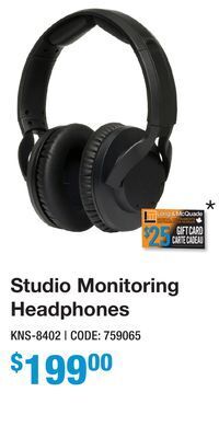 Long & McQuade Krk kns 8402 studio monitoring headphones offer