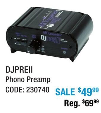 Long & McQuade Djpre-2 phono preamp offer