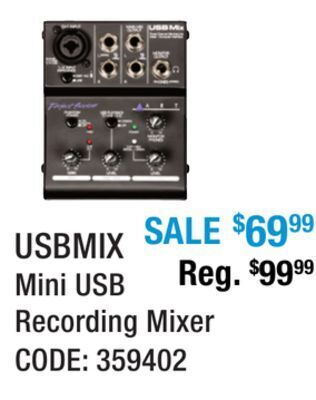 Long & McQuade Art pro audio mini usb recording mixer offer