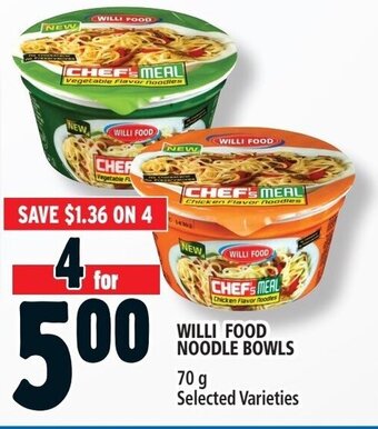 Metro WILLI FOOD NOODLE BOWLS offer