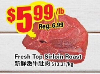 Btrust Supermarket Fresh Top Sirloin Roast offer
