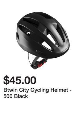 Decathlon Btwin city cycling helmet - 500 black offer
