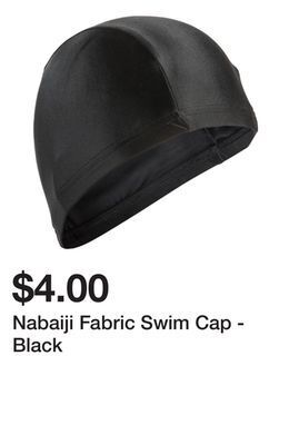 Decathlon Nabaiji fabric swim cap - black offer