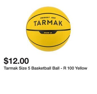 Decathlon Tarmak size 5 basketball ball - r 100 yellow offer