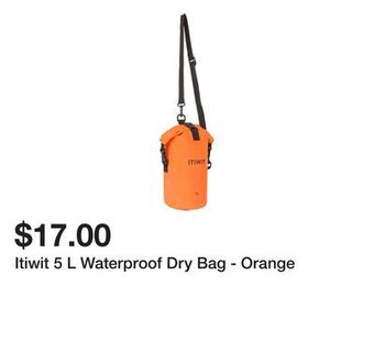 Decathlon Itiwit 5 l waterproof dry bag - orange offer